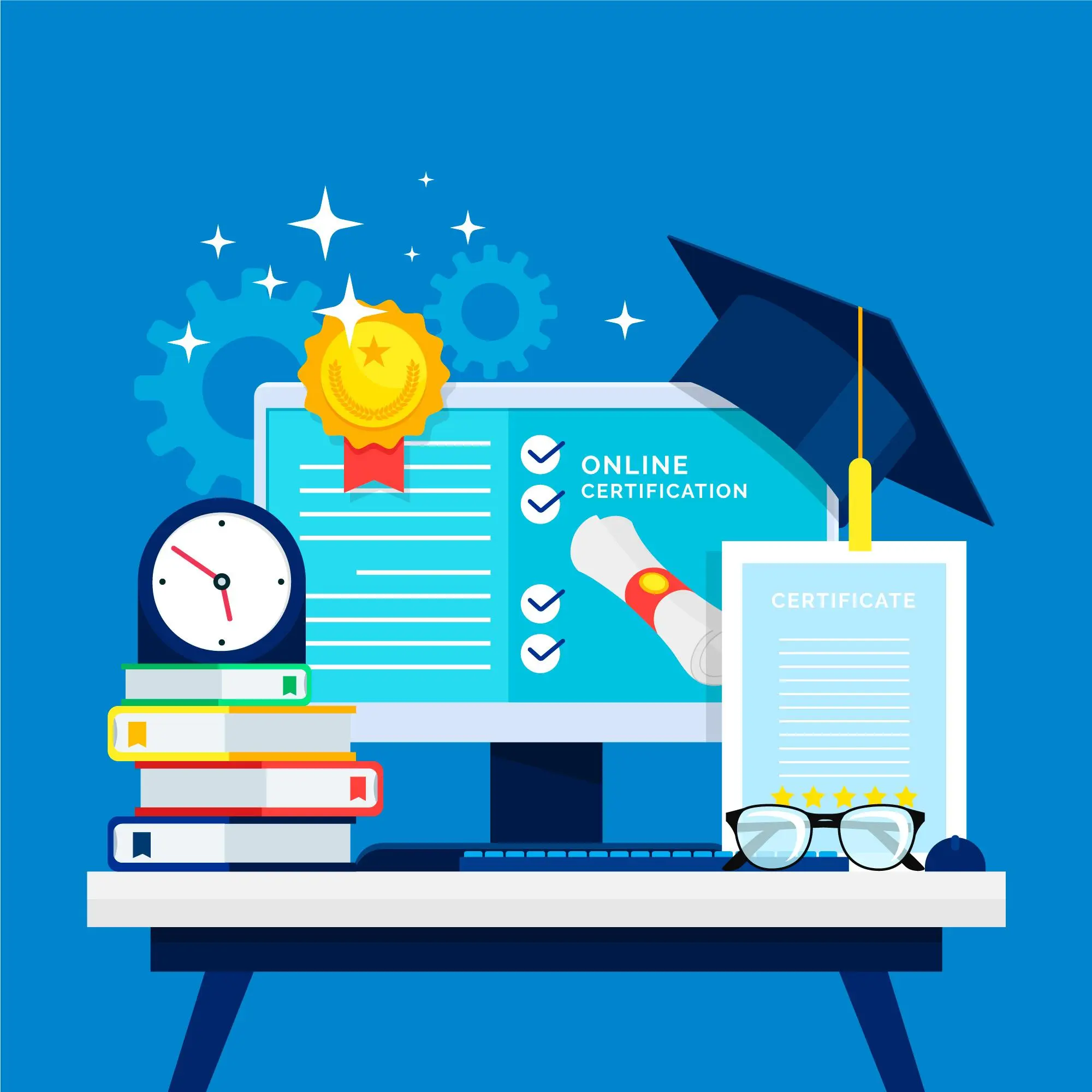 Illustration representing certificate